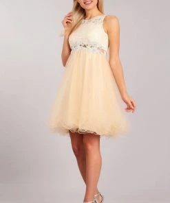 Dama Dresses Girls Short Ruffled Dress With Lace Bodice By Cinderella Couture 5010