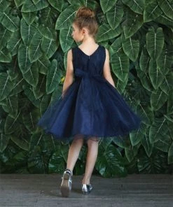 Calla Collection Flower Girl Dresses Girls Short Ruffled Tulle Dress With Lace Bodice By Calla D791