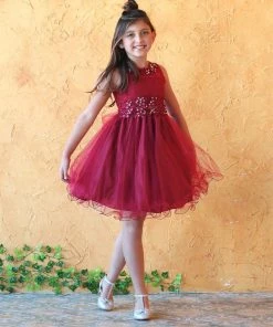Calla Collection Flower Girl Dresses Girls Short Ruffled Tulle Dress With Lace Bodice By Calla D791