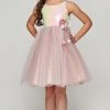 Girls Short Sequin Top Tulle Dress By Cinderella Couture 5094