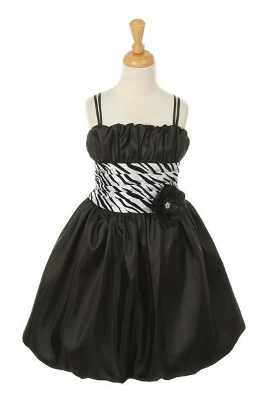 ABC Fashion Girls Short Silver Zebra Print Dresses Flower Girl Dresses 4 ABC Fashion Girls Short Silver Zebra Print Dresses Flower Girl Dresses