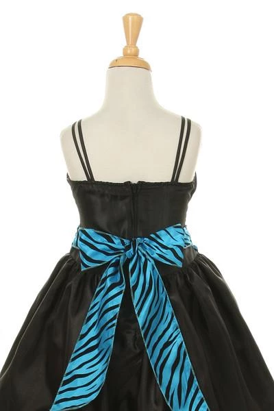 ABC Fashion Girls Short Silver Zebra Print Dresses Flower Girl Dresses 8 ABC Fashion Girls Short Silver Zebra Print Dresses Flower Girl Dresses