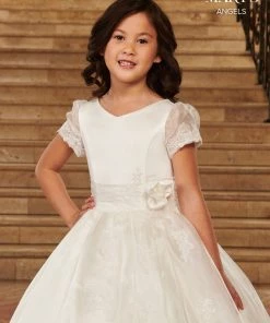 Mary's Bridal Angels Collection Girls Short Sleeve Organza Gown By Mary's Bridal MB9074
