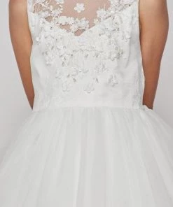 Flower Girl Dresses Girls Short Sleeveless Lace Dress By Cinderella Couture 9029