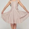 Girls Short Sleeveless Metallic Dress By Cinderella Couture 8011