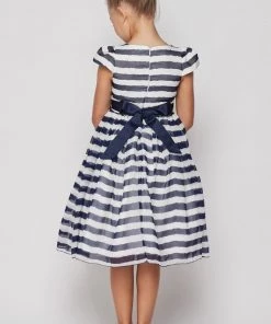 Girls Short Striped Dress With Flower Sash By Cinderella Couture 9079 Flower Girl Dresses 10 Girls Short Striped Dress With Flower Sash By Cinderella Couture 9079 Flower Girl Dresses