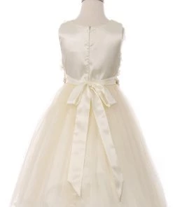 Girls Short Tulle Dress With 3D Flowers By Cinderella Couture 5059 Flower Girl Dresses