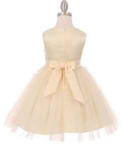 Girls Short Tulle Dress With 3D Flowers By Cinderella Couture 9040 Flower Girl Dresses