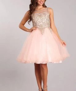 Dama Dresses Girls Short Tulle Dress With Gold Applique Top By Cinderella Couture 5017