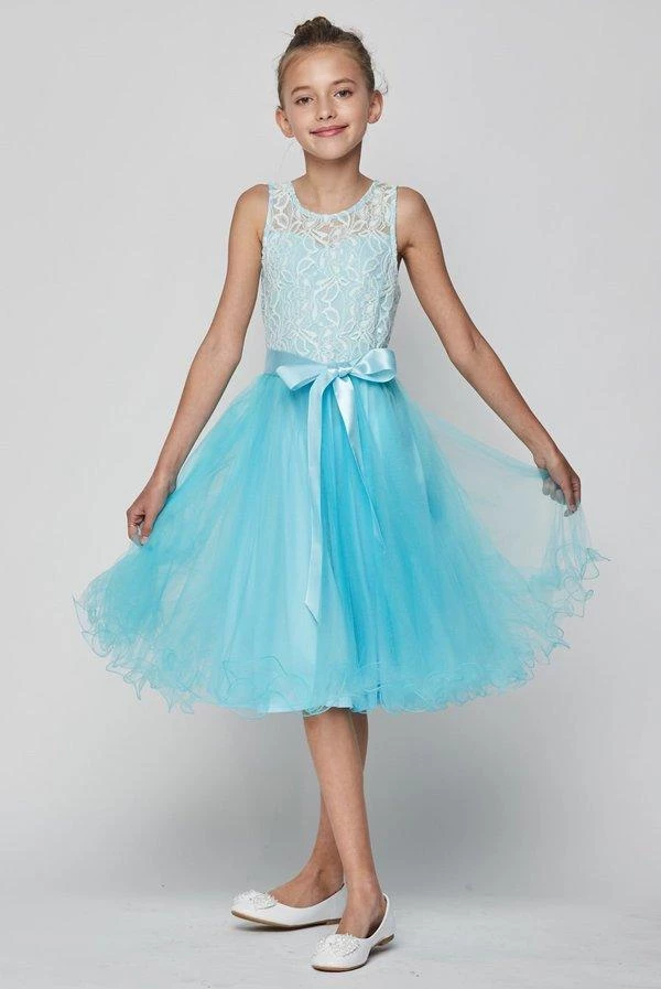 Girls Short Tulle Dress With Lace Bodice By Cinderella Couture 5002 Dama Dresses 3 Girls Short Tulle Dress With Lace Bodice By Cinderella Couture 5002 Dama Dresses