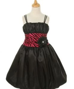 ABC Fashion Flower Girl Dresses Girls Short Turquoise Zebra Print Dresses