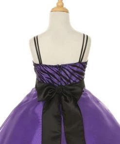 ABC Fashion Girls Short White Zebra Print Dresses With Shawl Flower Girl Dresses