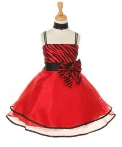 ABC Fashion Girls Short White Zebra Print Dresses With Shawl Flower Girl Dresses