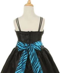 ABC Fashion Girls Short Zebra Print Dresses Flower Girl Dresses