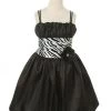 ABC Fashion Girls Short Zebra Print Dresses Flower Girl Dresses
