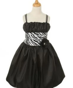 ABC Fashion Girls Short Zebra Print Dresses Flower Girl Dresses