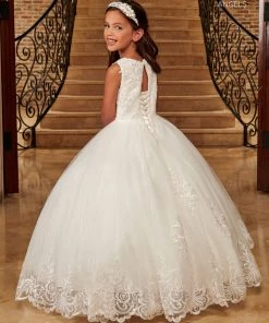 Mary's Bridal Angels Collection Flower Girl Dresses Girls Sleeveless Applique Gown By Mary's Bridal MB9084
