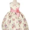 Kids Girls Sleeveless Floral Print Dress By Cinderella Couture ME529