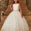 Mary's Bridal Angels Collection Flower Girl Dresses Girls Sleeveless Glitter Print Gown By Mary's Bridal MB9088