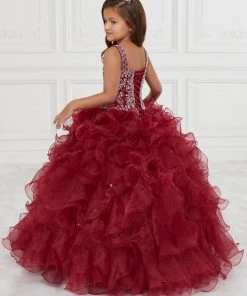 Tiffany Princess By House Of Wu Kids Girls Sleeveless Long Ruffled Dress By Mini Quince 26833MQ