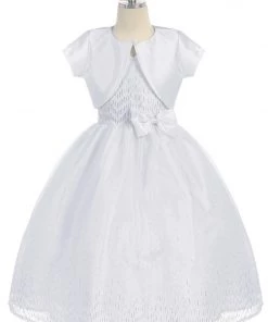 Calla Collection Girls Tea Length Glitter Dress With Bolero By Calla KD2456A 25 Calla Collection Girls Tea Length Glitter Dress With Bolero By Calla KD2456A