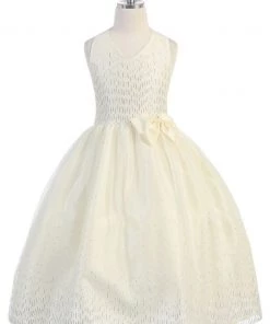 Calla Collection Girls Tea Length Glitter Dress With Bolero By Calla KD2456A 26 Calla Collection Girls Tea Length Glitter Dress With Bolero By Calla KD2456A