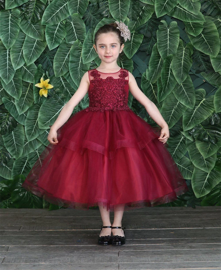 Calla Collection Girls Tea Length Tulle Dress With Embroidered Bodice By Calla D792 Flower Girl Dresses 19 Calla Collection Girls Tea Length Tulle Dress With Embroidered Bodice By Calla D792 Flower Girl Dresses