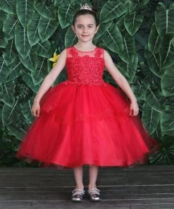 Calla Collection Girls Tea Length Tulle Dress With Embroidered Bodice By Calla D792 Flower Girl Dresses 38 Calla Collection Girls Tea Length Tulle Dress With Embroidered Bodice By Calla D792 Flower Girl Dresses