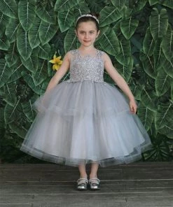Calla Collection Girls Tea Length Tulle Dress With Embroidered Bodice By Calla D792 Flower Girl Dresses 55 Calla Collection Girls Tea Length Tulle Dress With Embroidered Bodice By Calla D792 Flower Girl Dresses