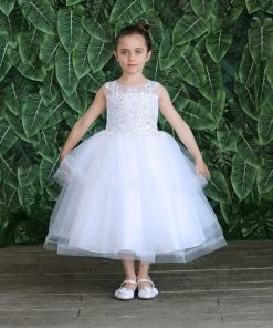 Calla Collection Girls Tea Length Tulle Dress With Embroidered Bodice By Calla D792 Flower Girl Dresses 62 Calla Collection Girls Tea Length Tulle Dress With Embroidered Bodice By Calla D792 Flower Girl Dresses