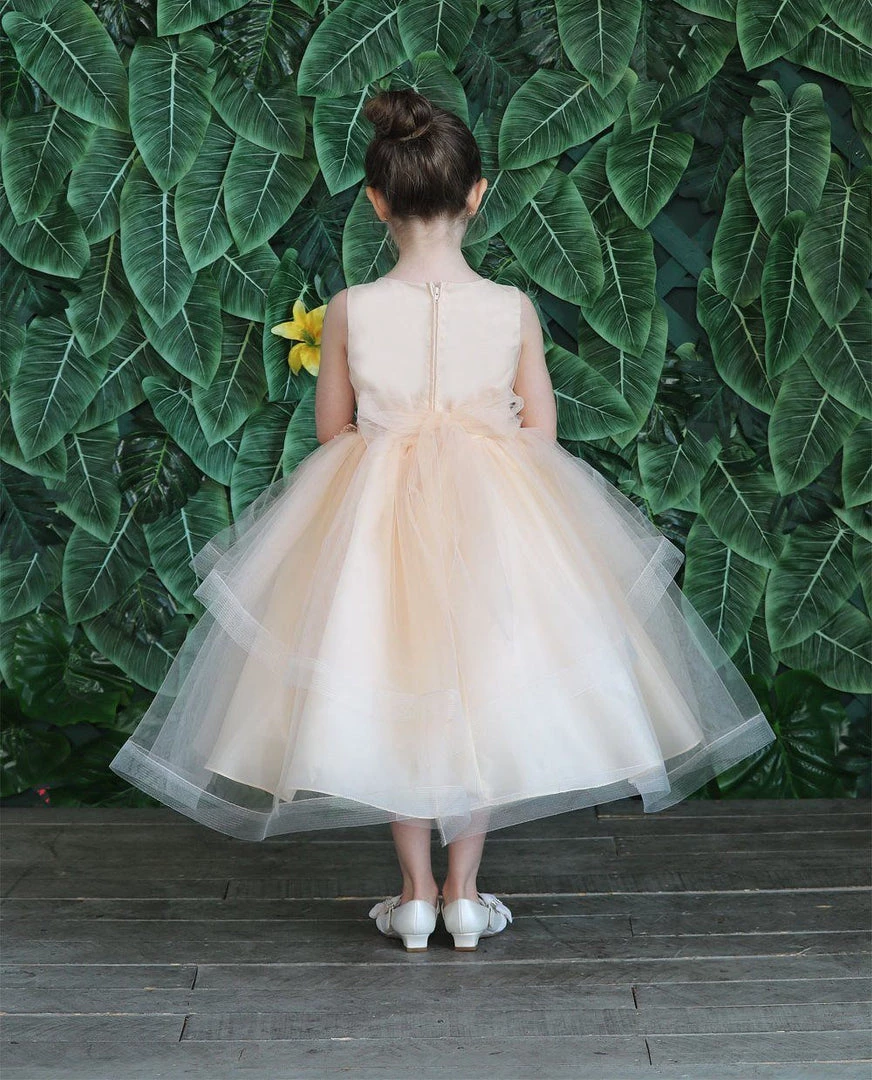 Calla Collection Girls Tea Length Tulle Dress With Embroidered Bodice By Calla D792 Flower Girl Dresses 6 Calla Collection Girls Tea Length Tulle Dress With Embroidered Bodice By Calla D792 Flower Girl Dresses