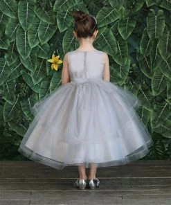 Calla Collection Girls Tea Length Tulle Dress With Embroidered Bodice By Calla D792 Flower Girl Dresses 56 Calla Collection Girls Tea Length Tulle Dress With Embroidered Bodice By Calla D792 Flower Girl Dresses
