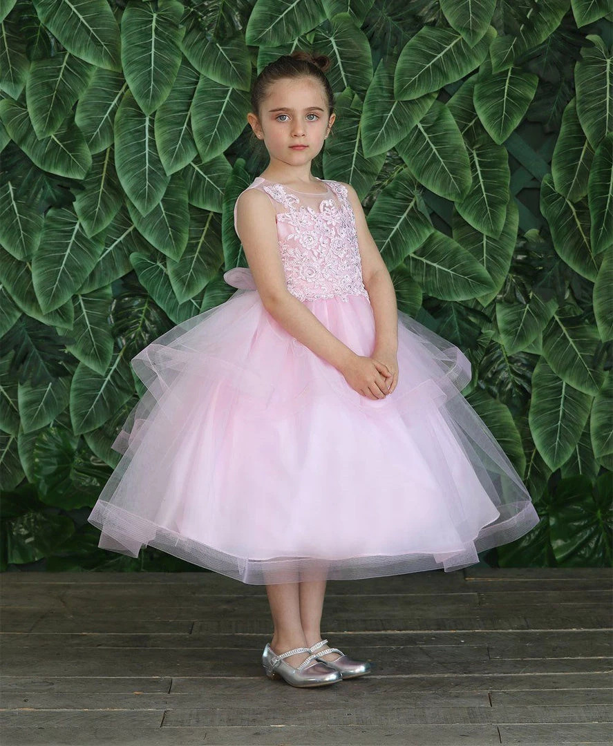 Calla Collection Girls Tea Length Tulle Dress With Embroidered Bodice By Calla D792 Flower Girl Dresses 24 Calla Collection Girls Tea Length Tulle Dress With Embroidered Bodice By Calla D792 Flower Girl Dresses