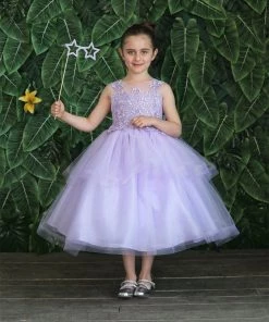 Calla Collection Girls Tea Length Tulle Dress With Embroidered Bodice By Calla D792 Flower Girl Dresses 45 Calla Collection Girls Tea Length Tulle Dress With Embroidered Bodice By Calla D792 Flower Girl Dresses