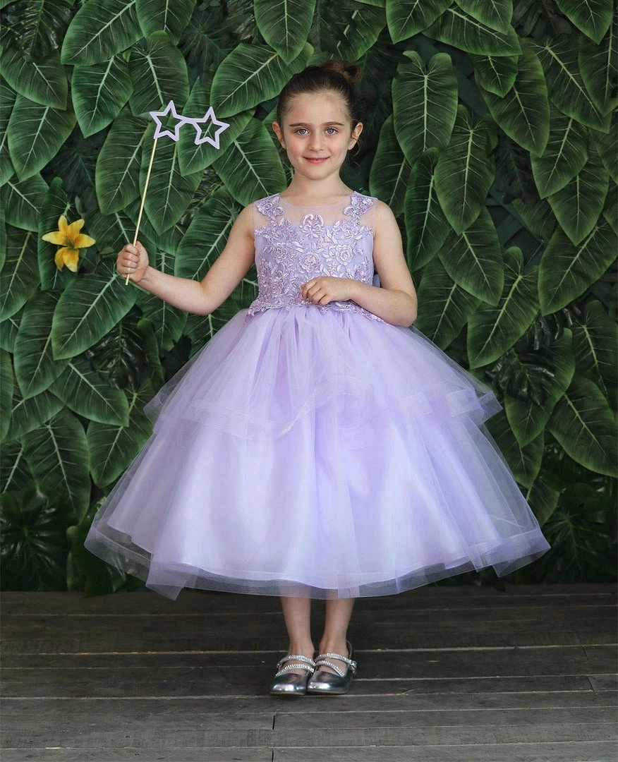 Calla Collection Girls Tea Length Tulle Dress With Embroidered Bodice By Calla D792 Flower Girl Dresses 15 Calla Collection Girls Tea Length Tulle Dress With Embroidered Bodice By Calla D792 Flower Girl Dresses