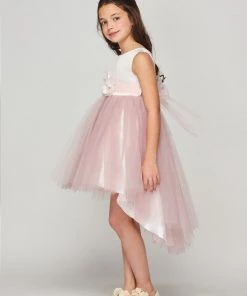 Girls Two Tone High Low Dress By Cinderella Couture 5097 Flower Girl Dresses