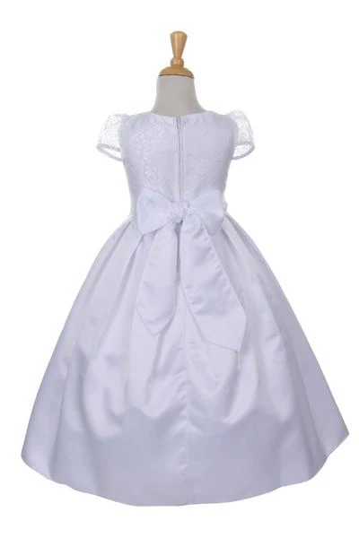 Cinderella Couture Girls White Lace Dress With Rosettes Kids 7 Cinderella Couture Girls White Lace Dress With Rosettes Kids