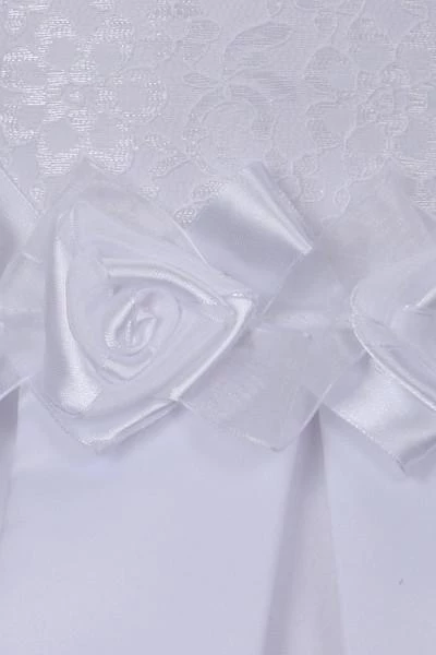 Cinderella Couture Girls White Lace Dress With Rosettes Kids 6 Cinderella Couture Girls White Lace Dress With Rosettes Kids