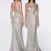 Prom Glitter V-Neck Mermaid Gown By Cinderella Divine U102