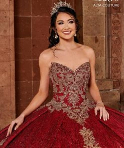 Mary's Bridal Glitter Cape Quinceanera Dress By Alta Couture MQ3073