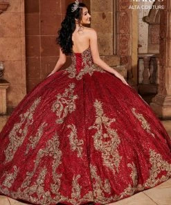 Mary's Bridal Glitter Cape Quinceanera Dress By Alta Couture MQ3073