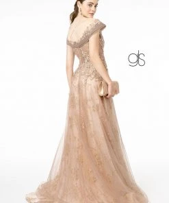 Prom Glitter Embellished Long Illusion Dress By Elizabeth K GL1806 8 Prom Glitter Embellished Long Illusion Dress By Elizabeth K GL1806