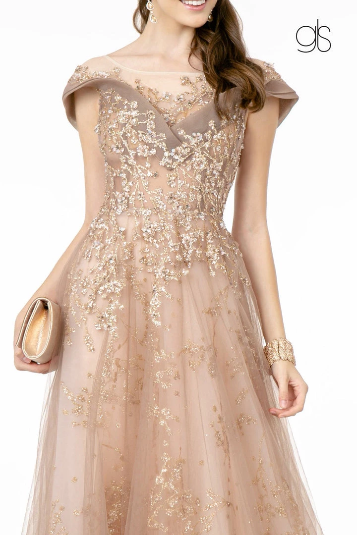 Prom Glitter Embellished Long Illusion Dress By Elizabeth K GL1806 5 Prom Glitter Embellished Long Illusion Dress By Elizabeth K GL1806