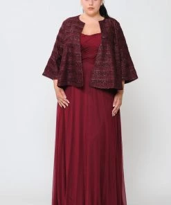 Poly USA Plus Size Mother Of The Bride Dresses Glitter Embellished Plus Size Evening Jacket By Poly USA JK1902 20 Poly USA Plus Size Mother Of The Bride Dresses Glitter Embellished Plus Size Evening Jacket By Poly USA JK1902