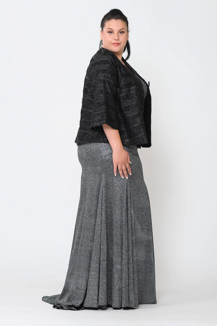 Poly USA Plus Size Mother Of The Bride Dresses Glitter Embellished Plus Size Evening Jacket By Poly USA JK1902 15 Poly USA Plus Size Mother Of The Bride Dresses Glitter Embellished Plus Size Evening Jacket By Poly USA JK1902