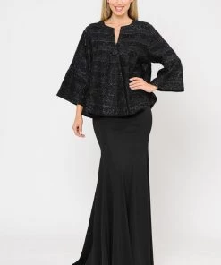 Poly USA Plus Size Mother Of The Bride Dresses Glitter Embellished Plus Size Evening Jacket By Poly USA JK1902 24 Poly USA Plus Size Mother Of The Bride Dresses Glitter Embellished Plus Size Evening Jacket By Poly USA JK1902