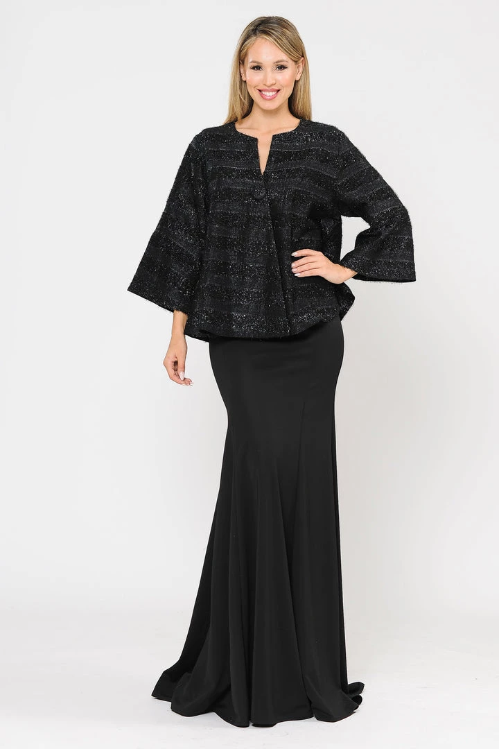 Poly USA Plus Size Mother Of The Bride Dresses Glitter Embellished Plus Size Evening Jacket By Poly USA JK1902 11 Poly USA Plus Size Mother Of The Bride Dresses Glitter Embellished Plus Size Evening Jacket By Poly USA JK1902
