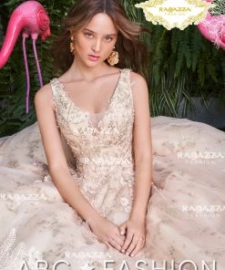 Ragazza Fashion Quinceañera Glitter Floral Quinceanera Dress By Ragazza DV26-526