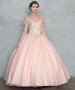 Calla Collection Glitter Off Shoulder Ball Gown With Embroidered Bodice 17 Calla Collection Glitter Off Shoulder Ball Gown With Embroidered Bodice