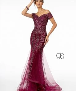 Prom Glitter Print Mermaid Gown With Cutout Back By Elizabeth K GL1823 12 Prom Glitter Print Mermaid Gown With Cutout Back By Elizabeth K GL1823